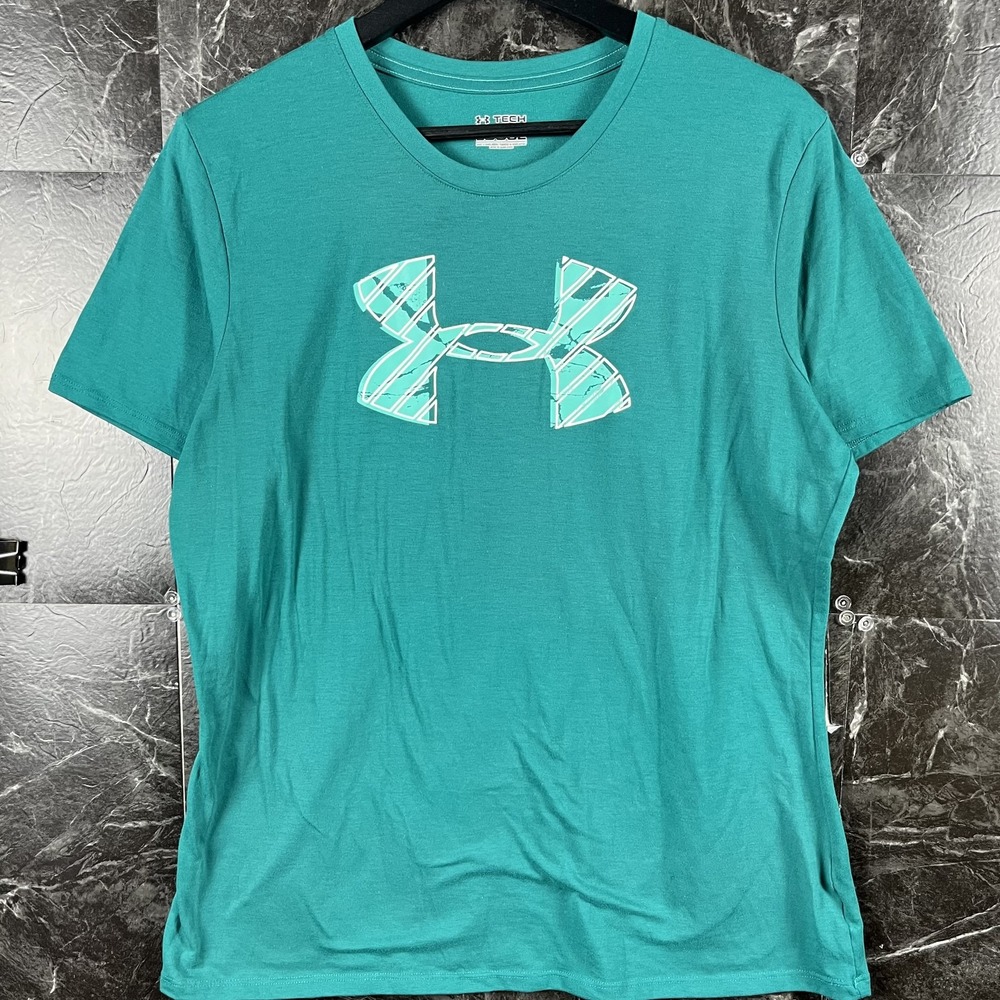 Under Armour Women's Blue HeatGear Running Train Shirt Large